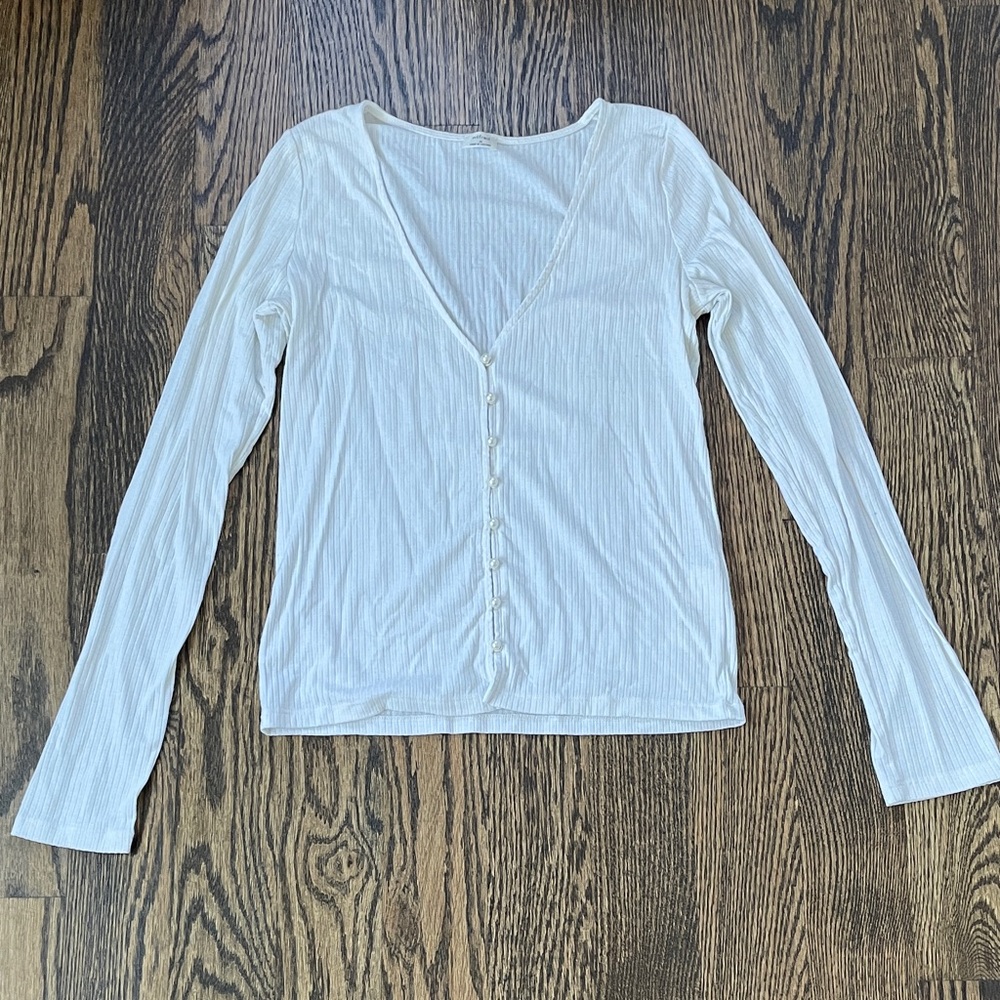 Wilfred White Button-Up Top